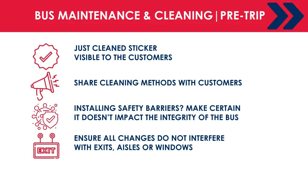 bus maintenance cleaning pre trip