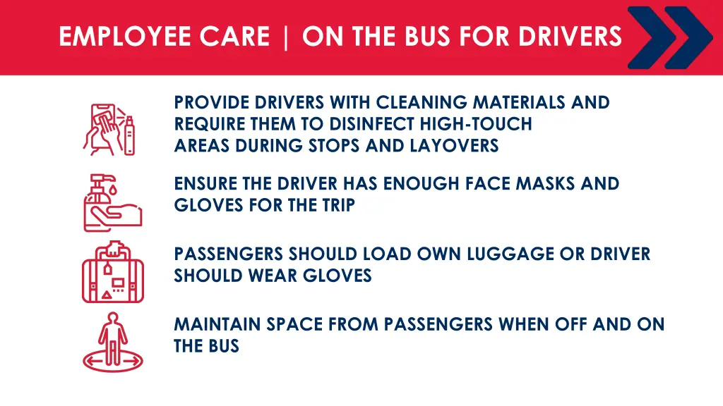 employee care on the bus for drivers
