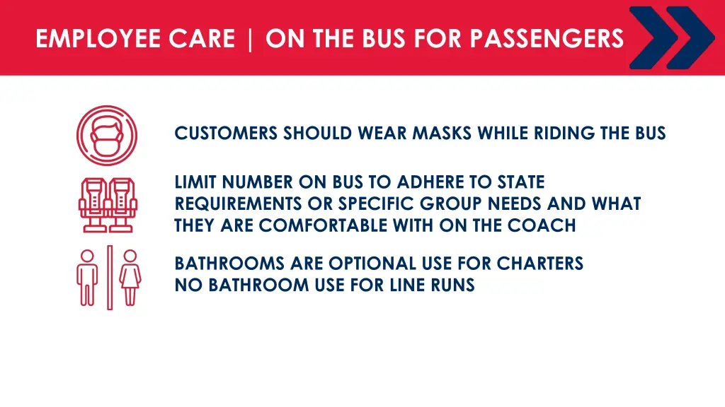 employee care on the bus for passengers