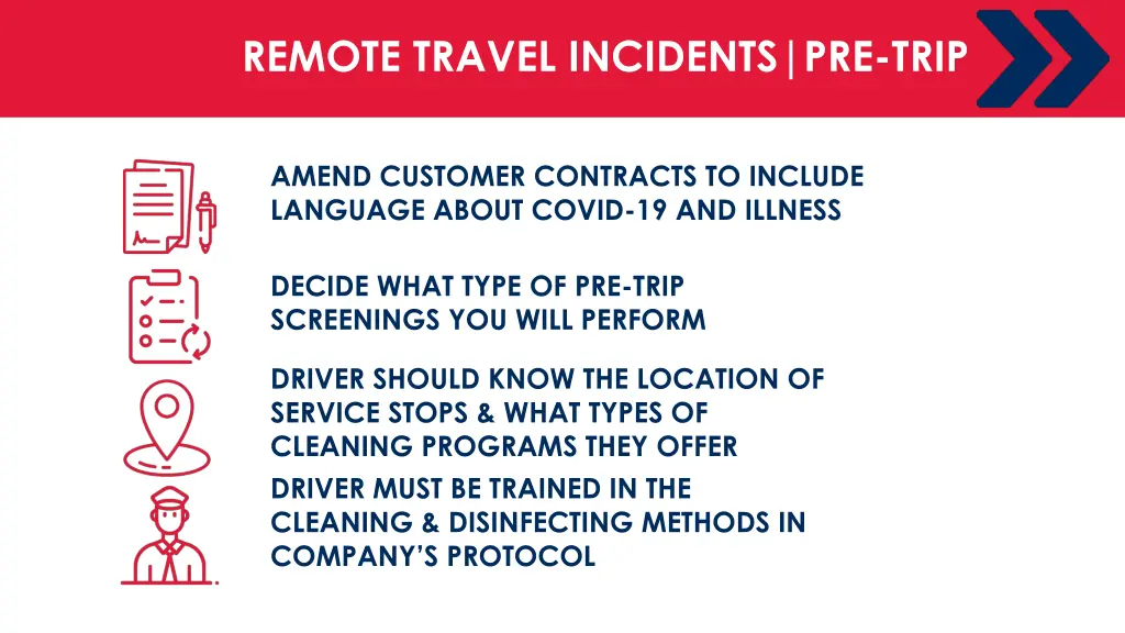 remote travel incidents pre trip