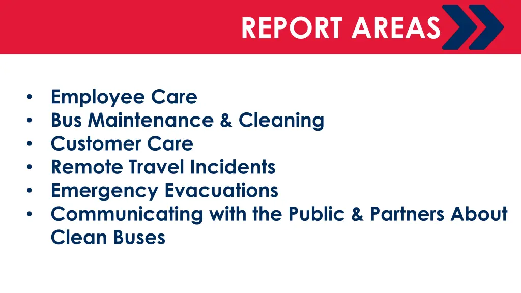 report areas