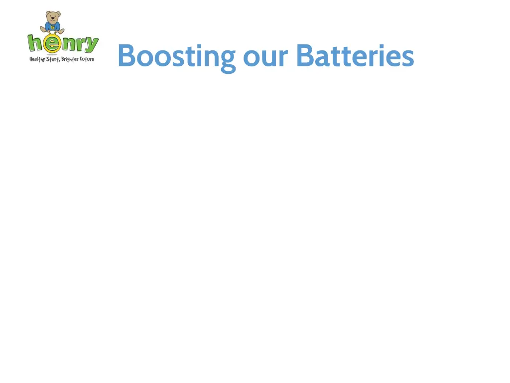 boosting our batteries