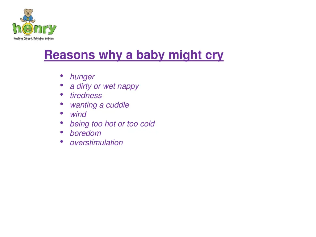 reasons why a baby might cry