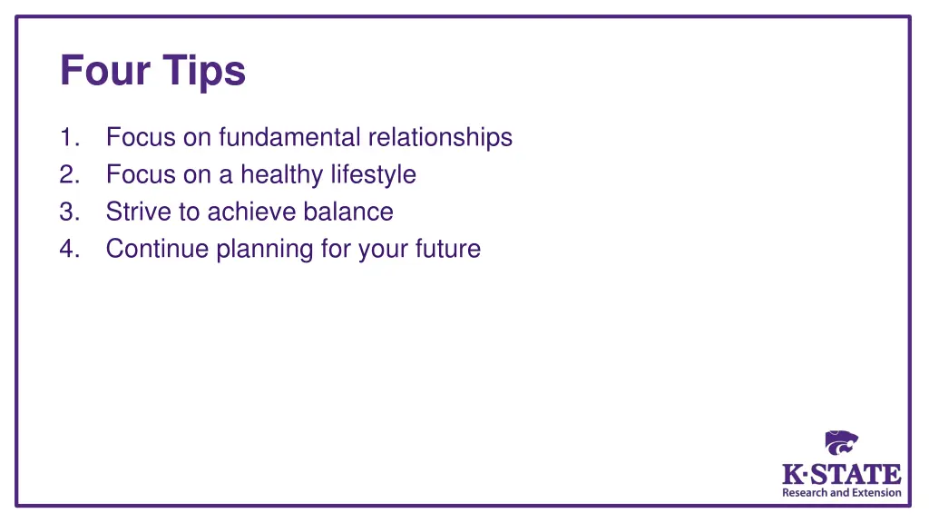 four tips