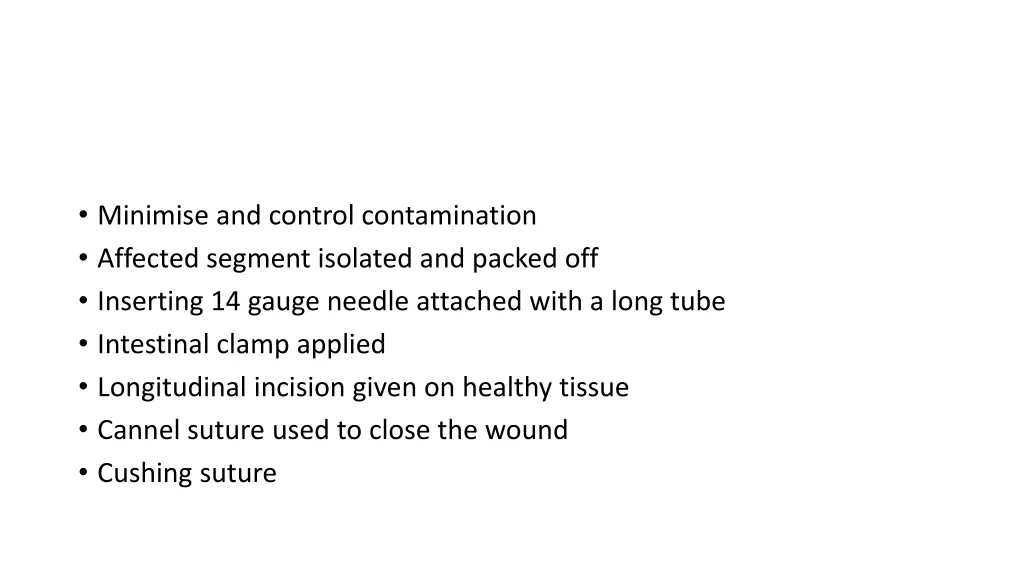 minimise and control contamination affected
