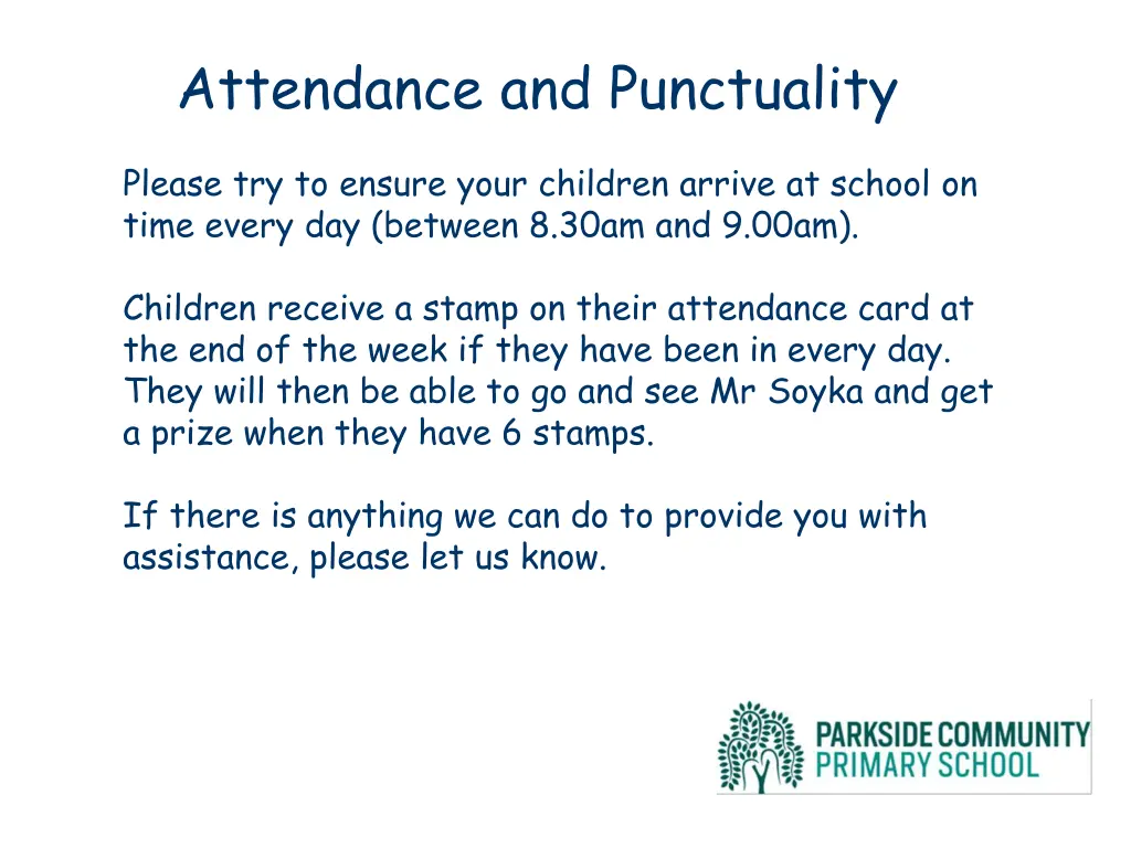 attendance and punctuality