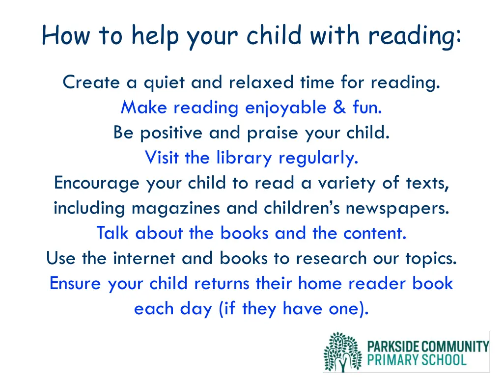 how to help your child with reading