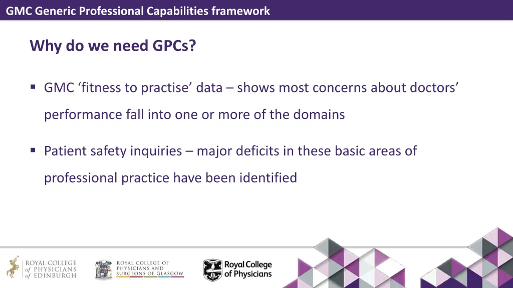 gmc generic professional capabilities framework 3