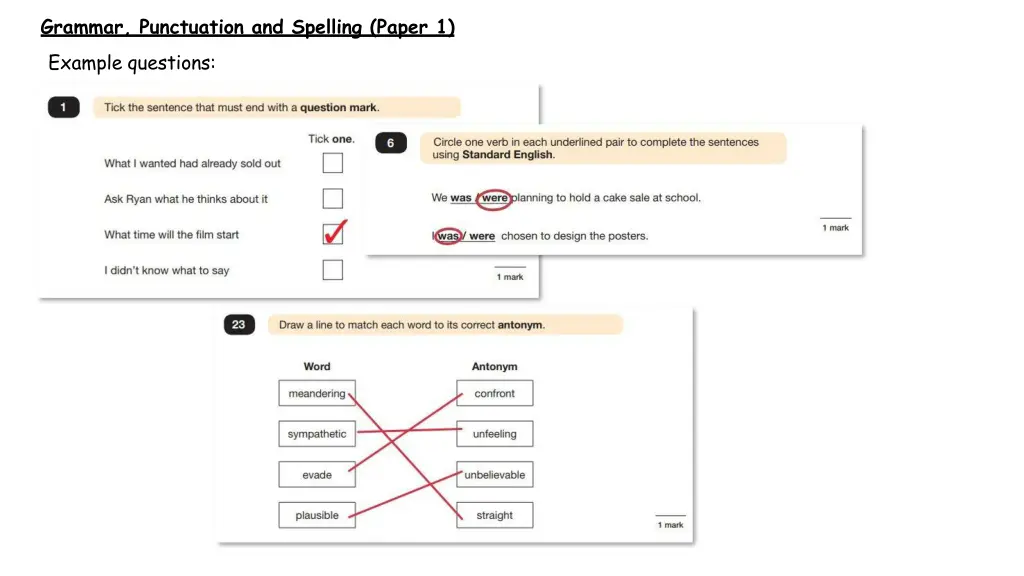 grammar punctuation and spelling paper 1 example
