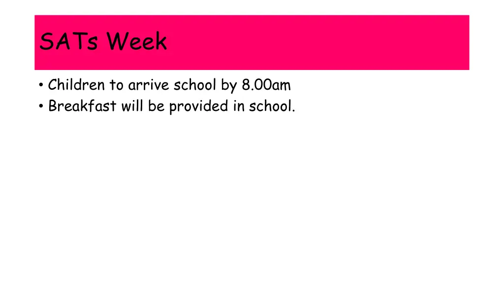 sats week