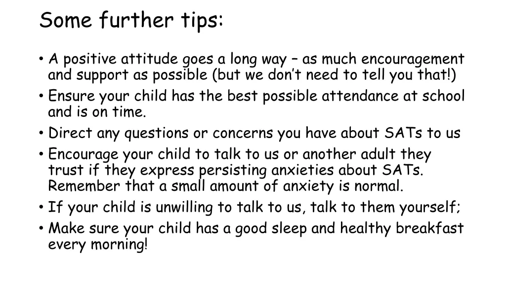 some further tips