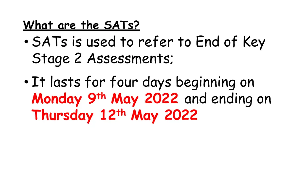 what are the sats
