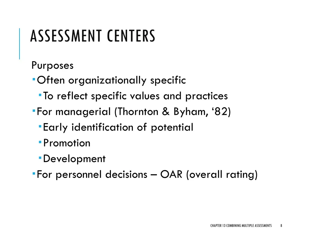assessment centers