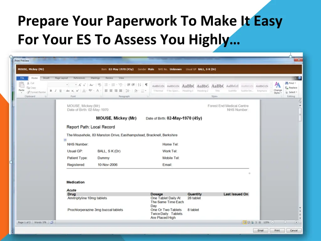 prepare your paperwork to make it easy for your 3
