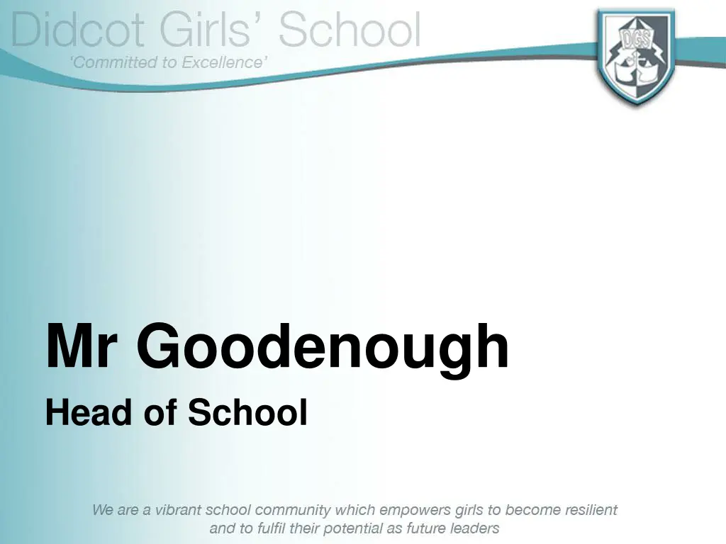 mr goodenough head of school