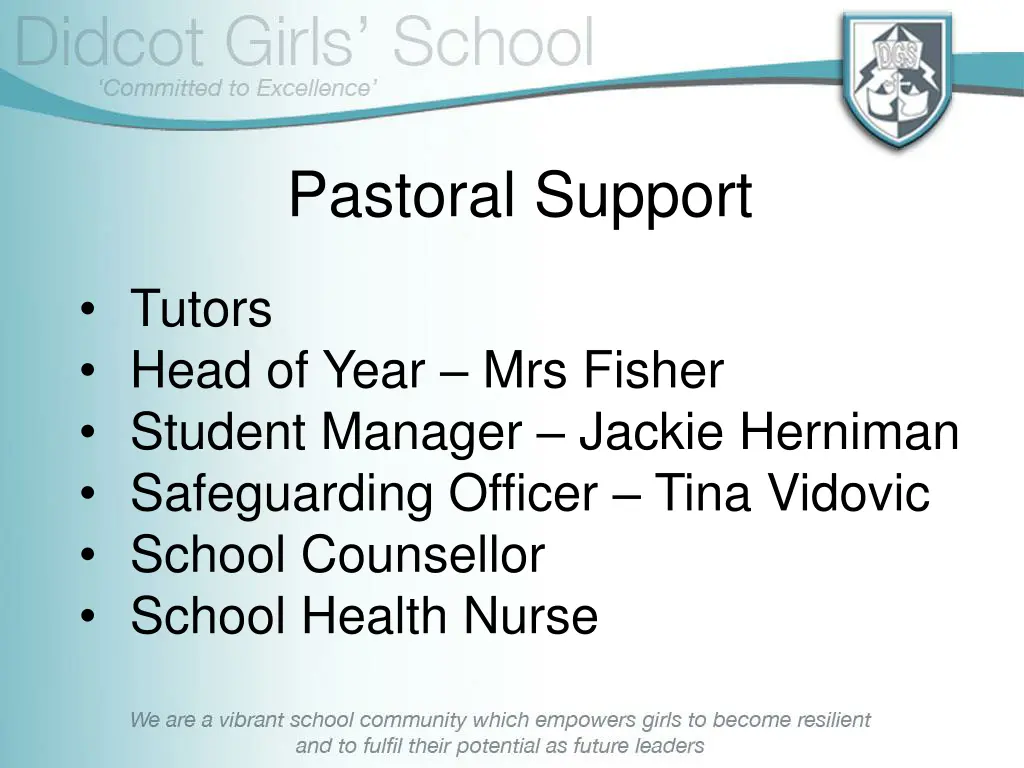 pastoral support