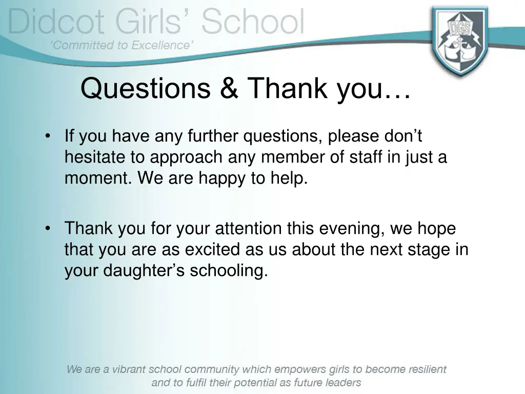 questions thank you