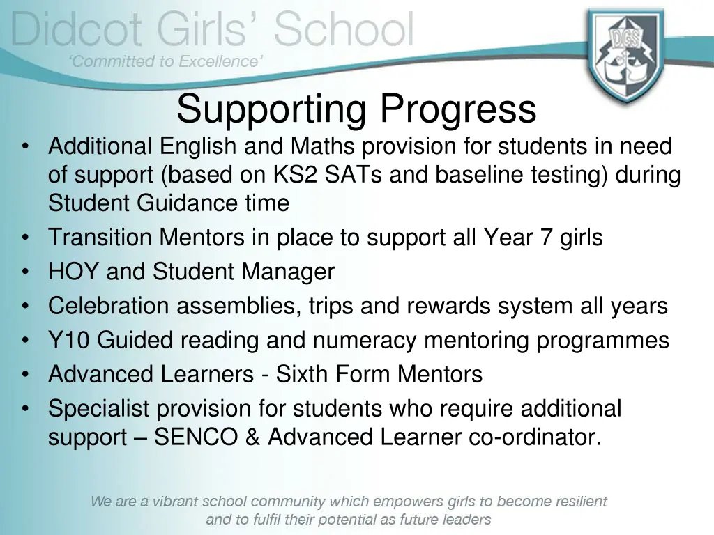 supporting progress additional english and maths