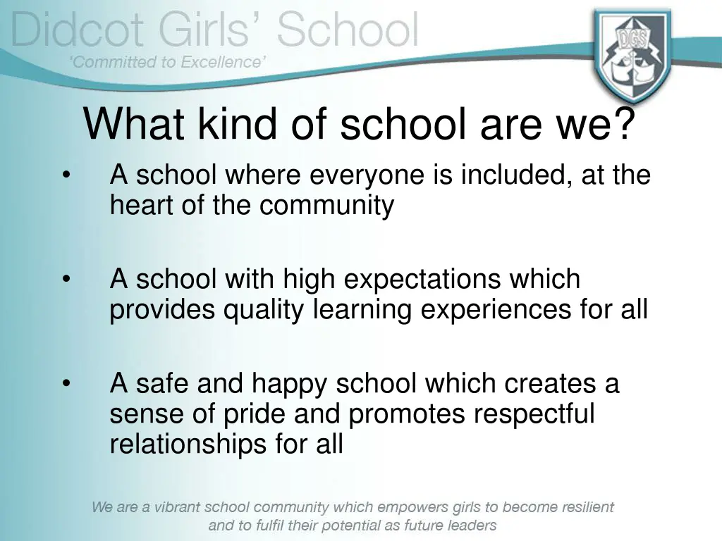 what kind of school are we a school where