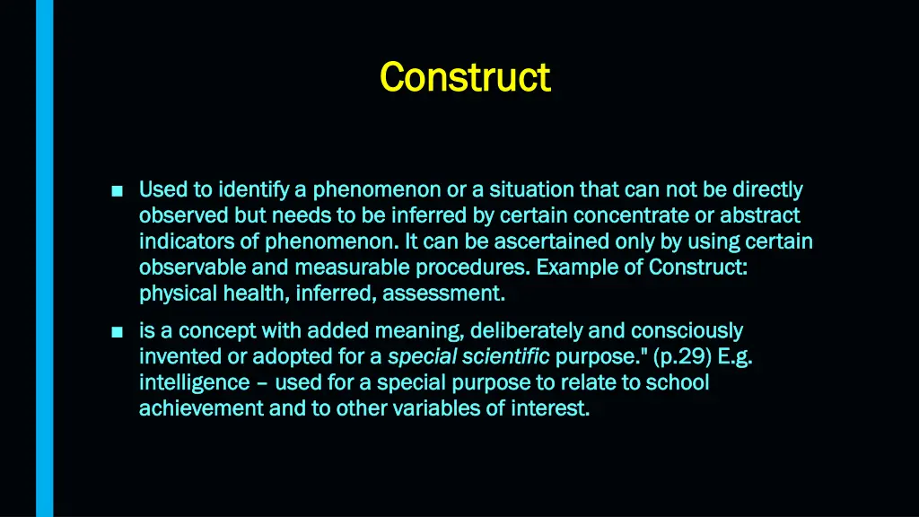 construct construct