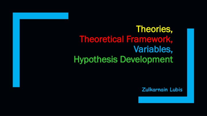 theories theories ramework variables variables