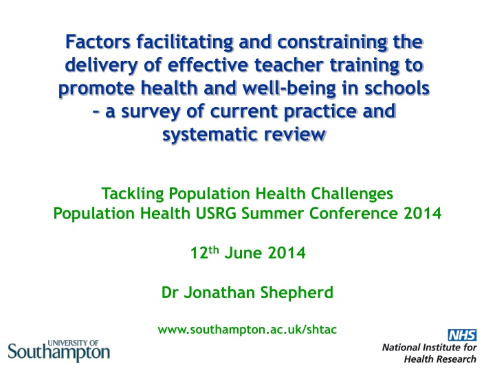 factors facilitating and constraining