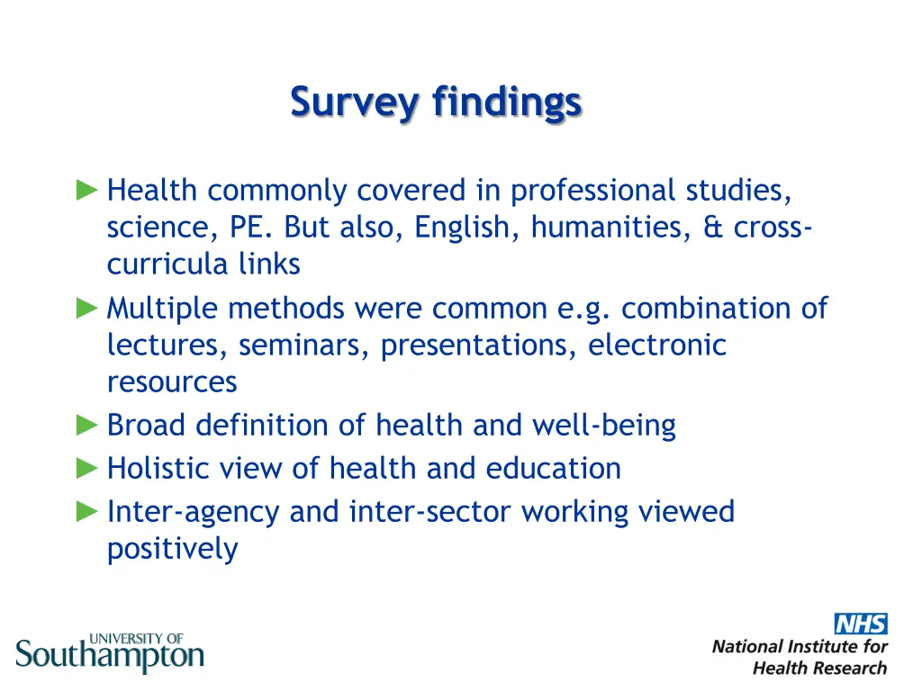 survey findings 2