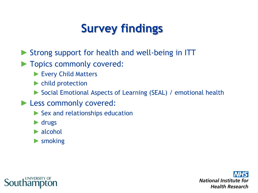 survey findings