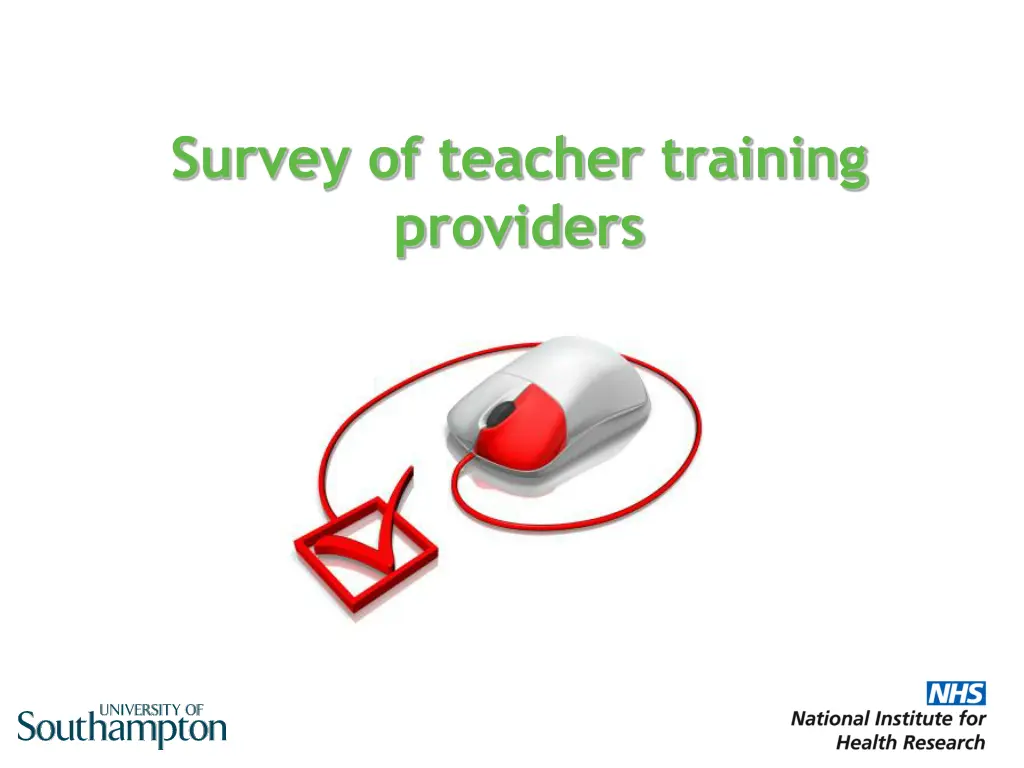 survey of teacher training providers