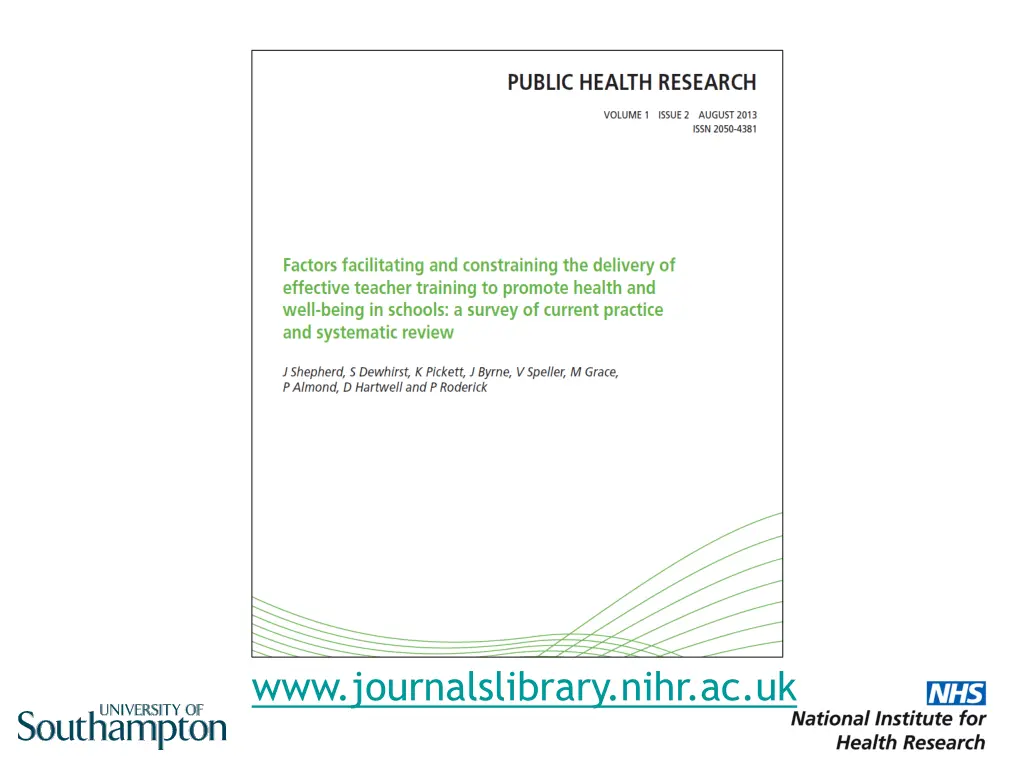 www journalslibrary nihr ac uk