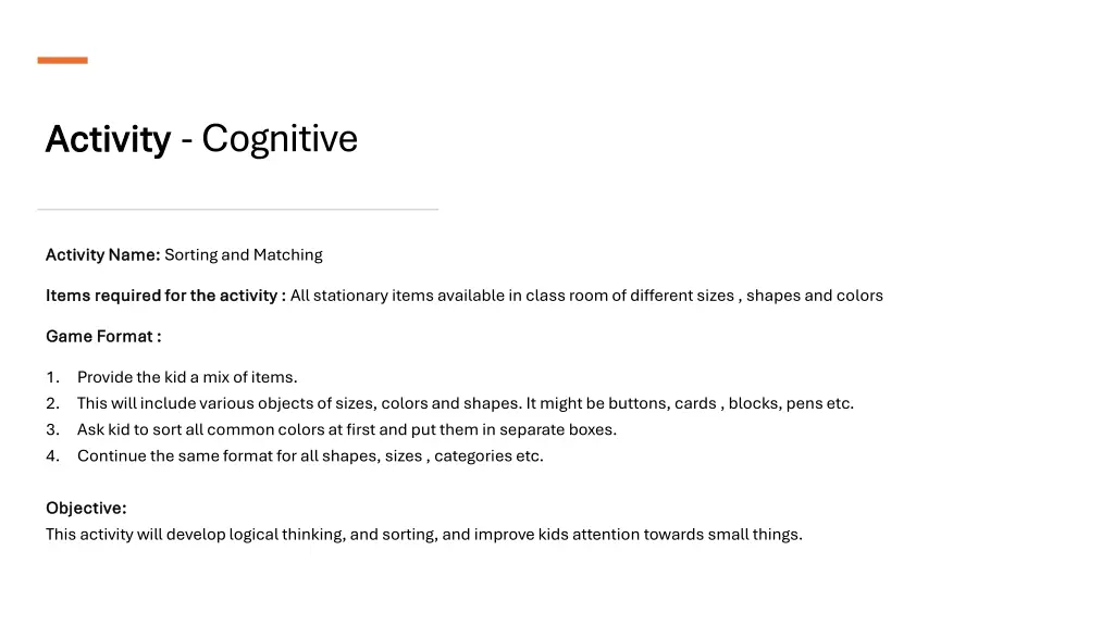 activity activity cognitive