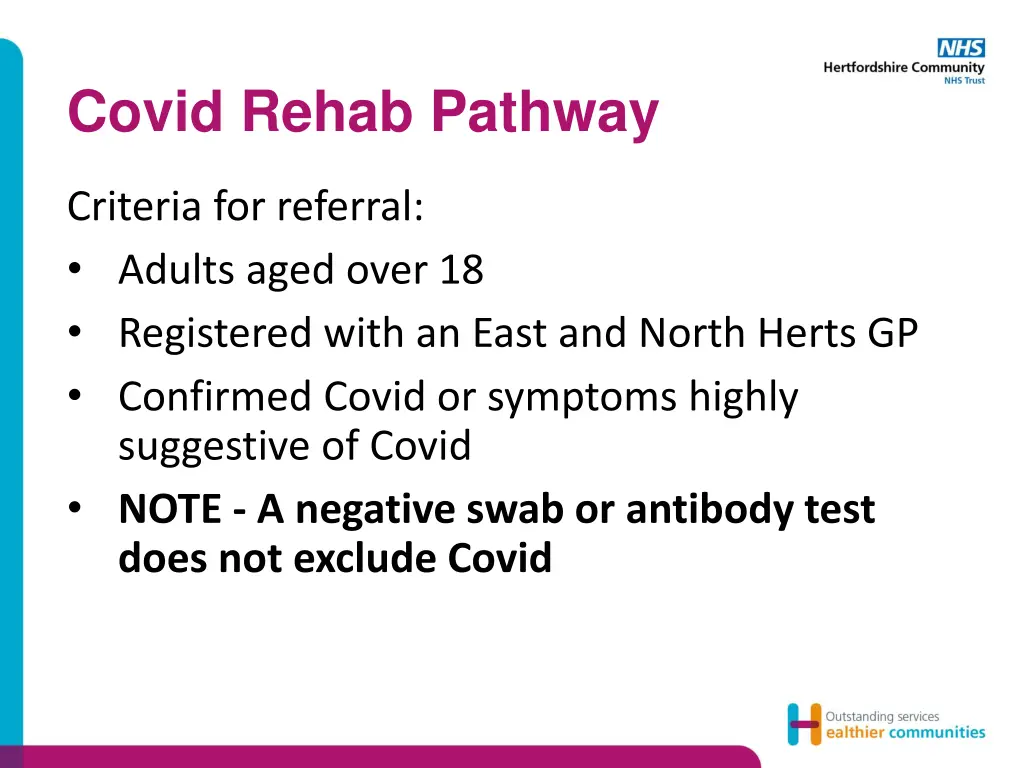 covid rehab pathway