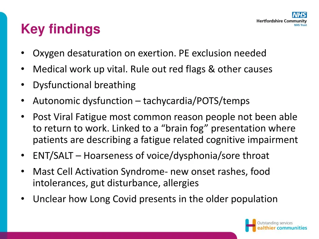 key findings