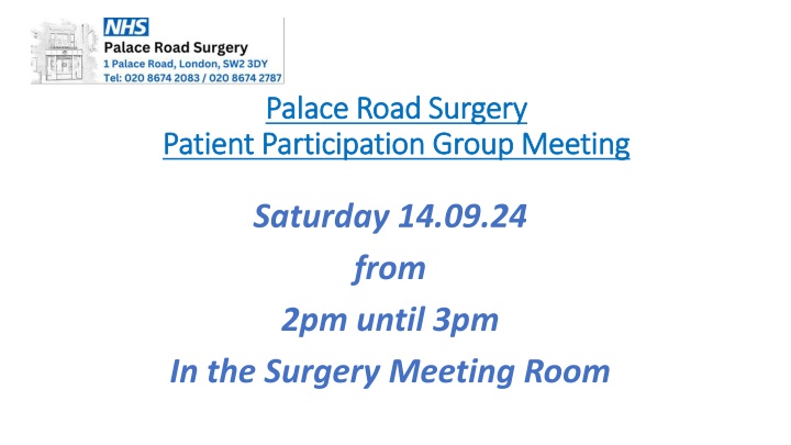 palace road surgery palace road surgery patient