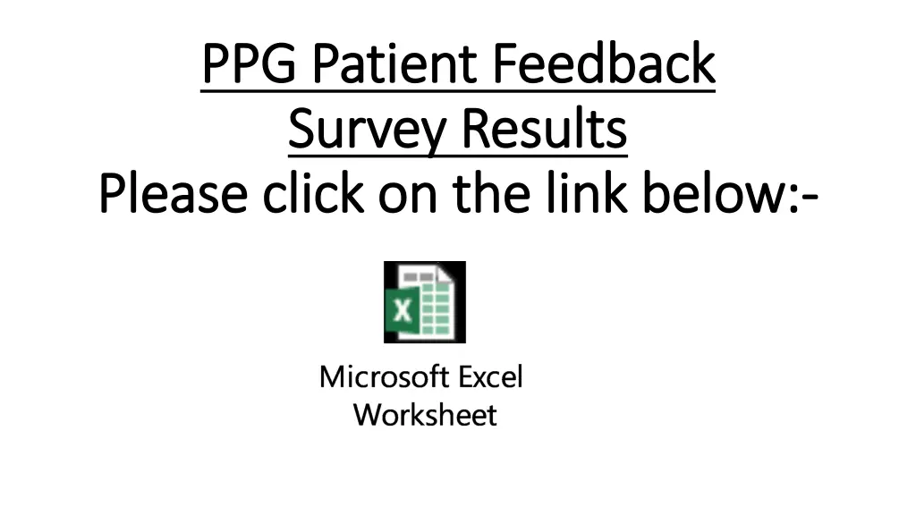 ppg patient feedback ppg patient feedback survey