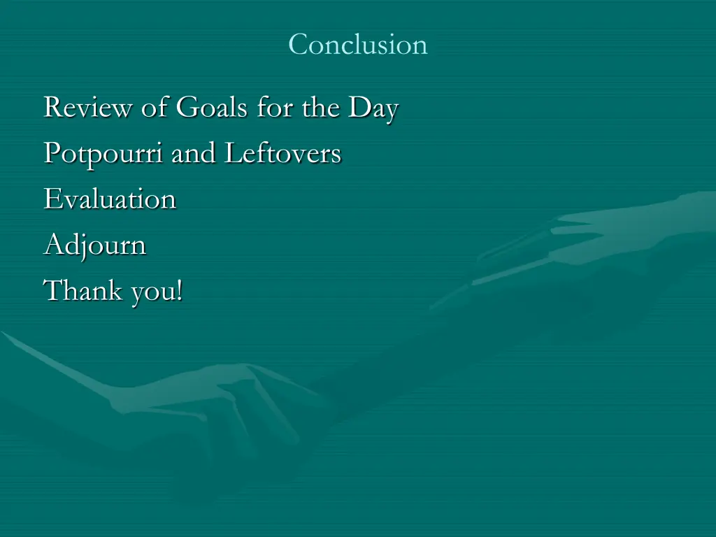 conclusion