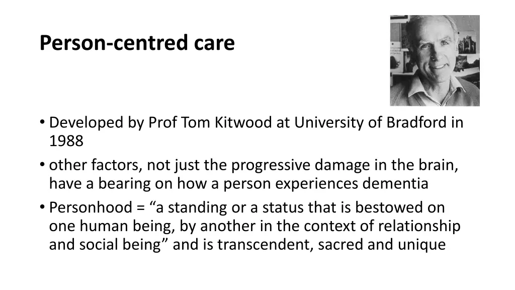 person centred care