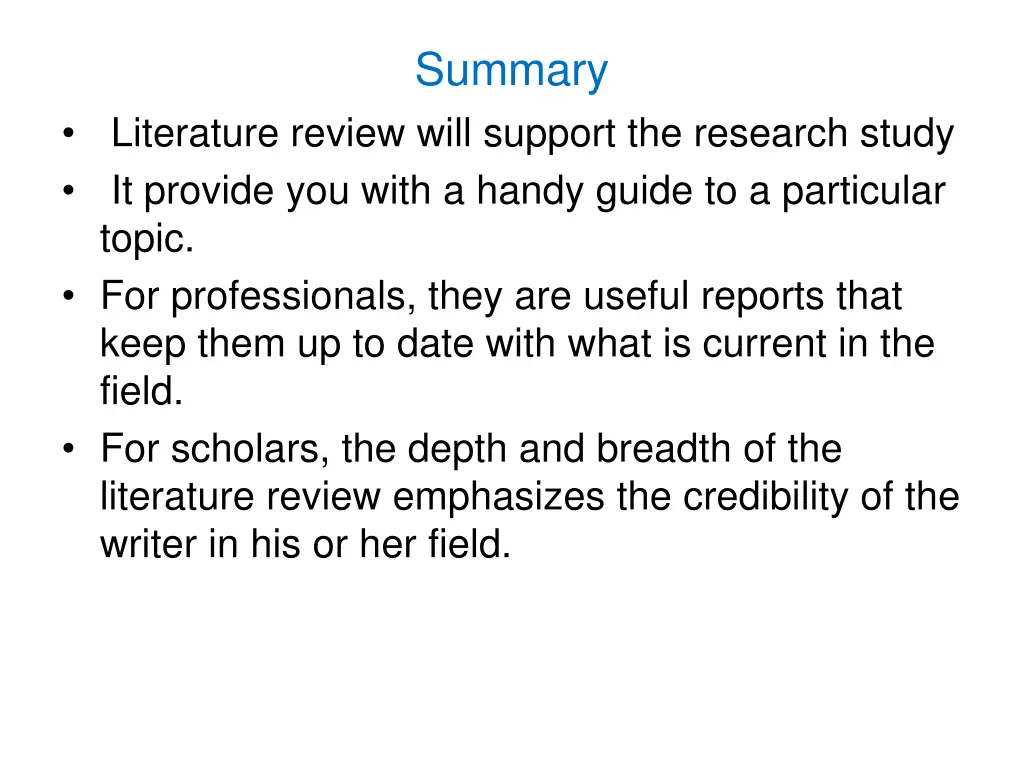 summary