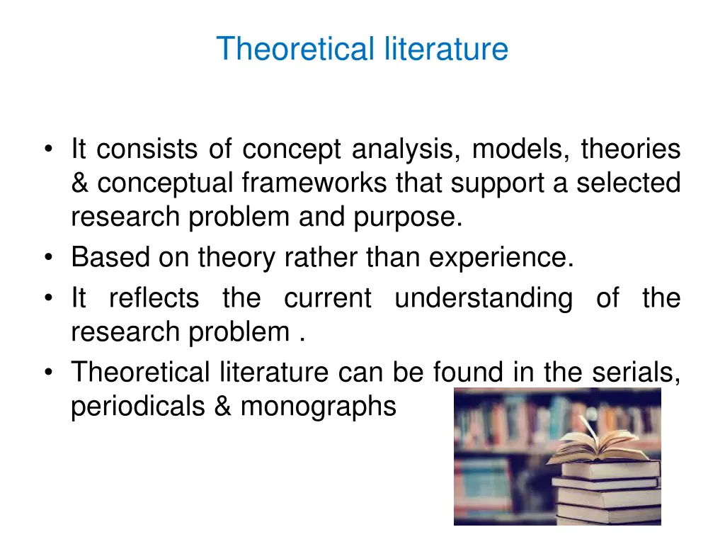theoretical literature