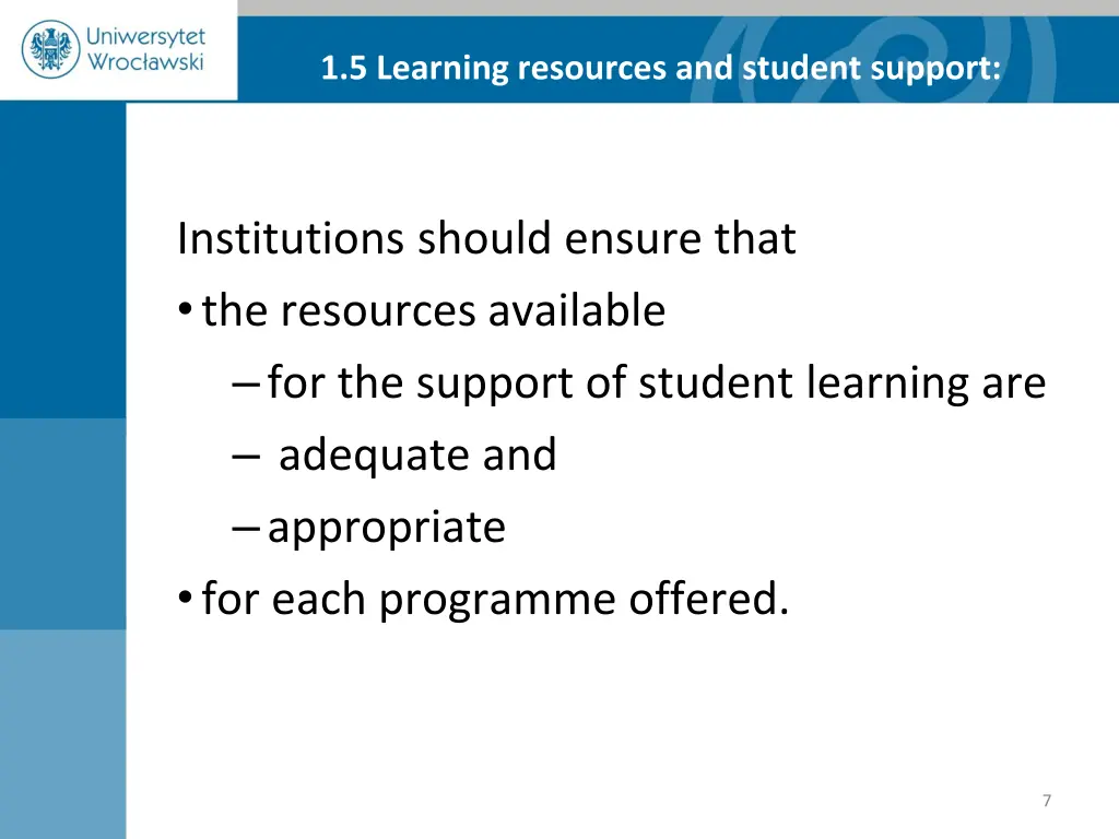 1 5 learning resources and student support