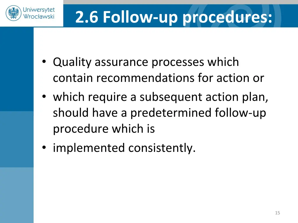 2 6 follow up procedures