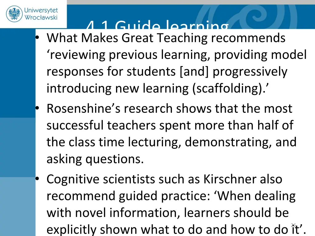 4 1 guide learning what makes great teaching