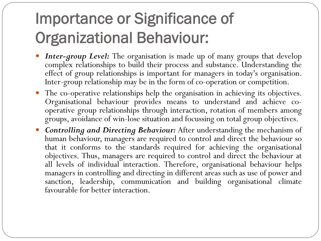 importance or significance of importance 1