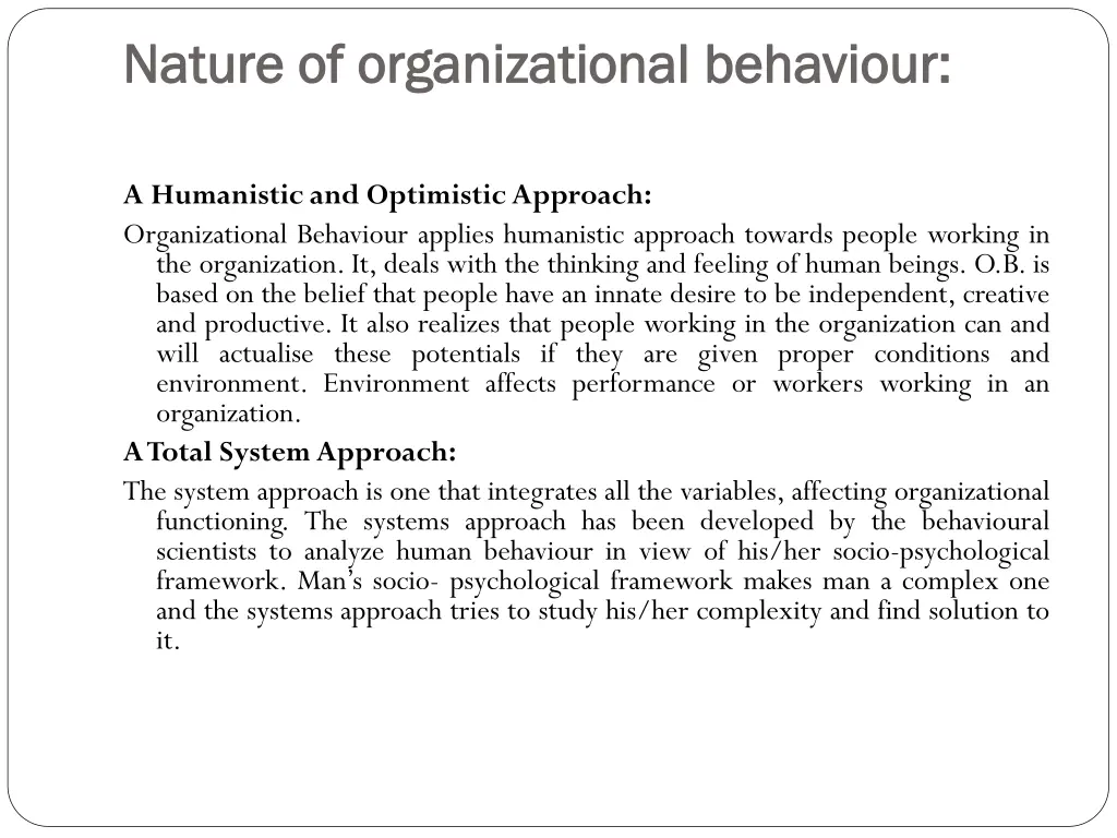 nature of organizational nature of organizational 1