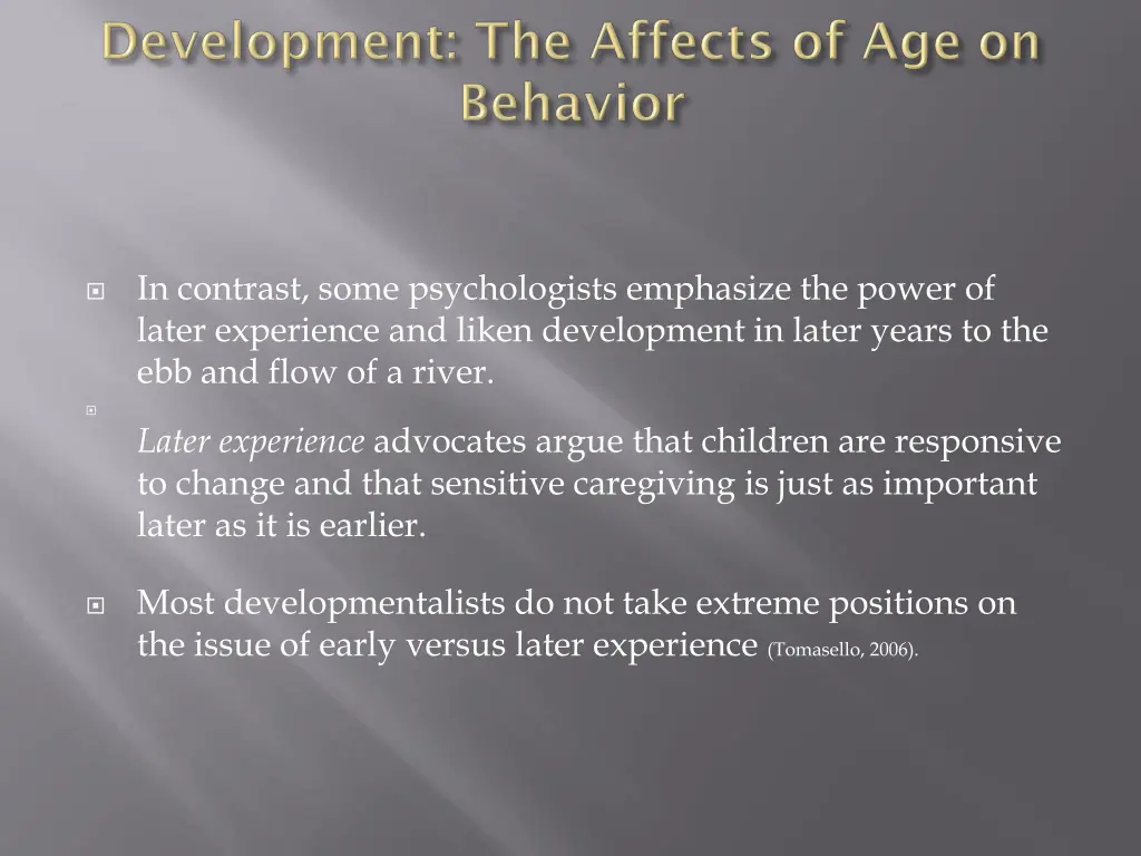 in contrast some psychologists emphasize