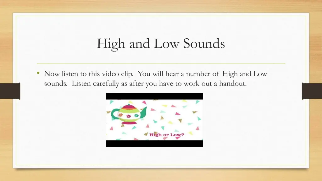 high and low sounds 1