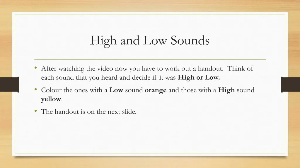 high and low sounds 2