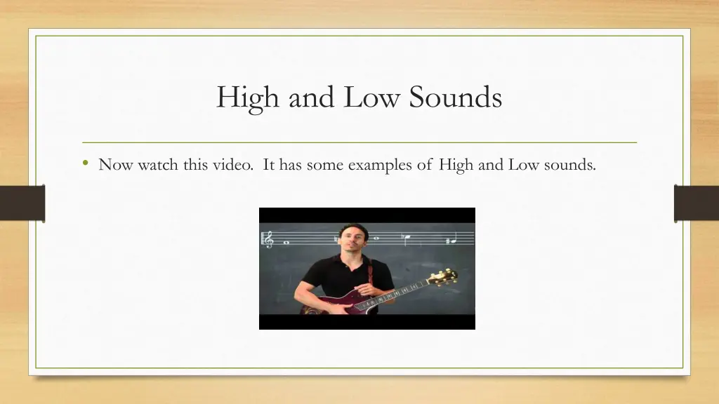 high and low sounds