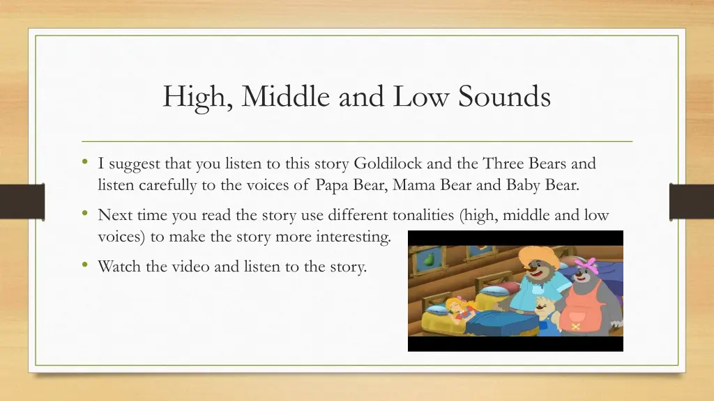 high middle and low sounds 2