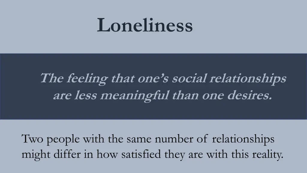 loneliness